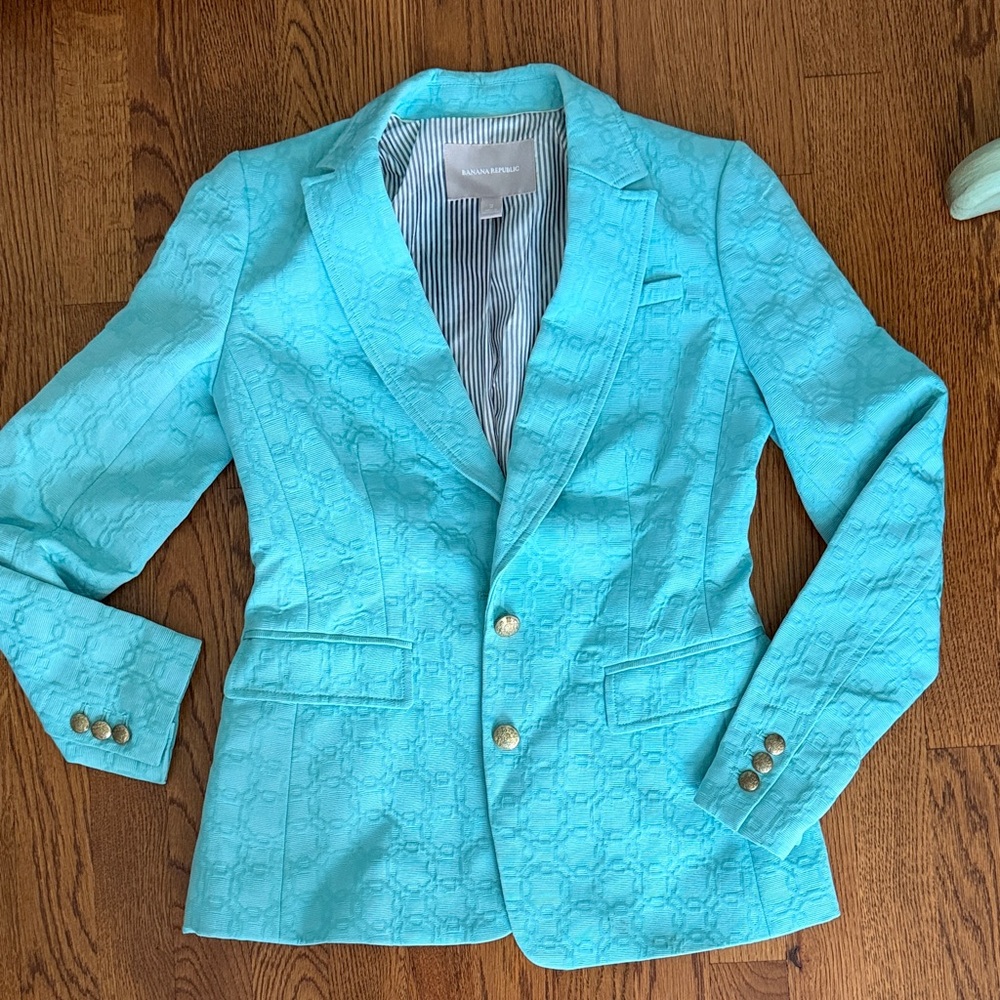 Banana Republic Turquoise Texture Women's Blazer